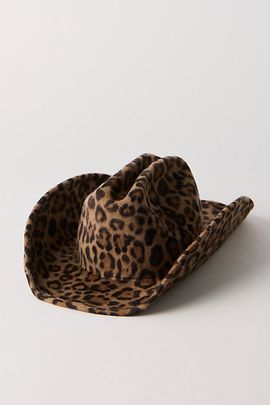 Free People Cash Leopard Cowboy Hat