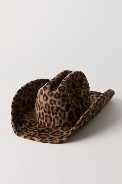 Free People Cash Leopard Cowboy Hat