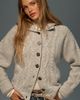 Free People Cashmere Cable-Knit Hooded Cardi - 1