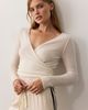 Free People Cashmere Reversible Wrap V-Neck Sweater - 1