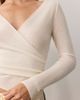 Free People Cashmere Reversible Wrap V-Neck Sweater - 4