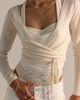 Free People Cashmere Reversible Wrap V-Neck Sweater - 5