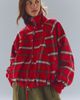 Free People Chelsea Plaid Funnel-Neck Oversized Jacket - 1