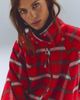 Free People Chelsea Plaid Funnel-Neck Oversized Jacket - 2