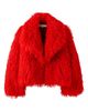 Free People Cherry Bomb Faux Fur Jacket - 6