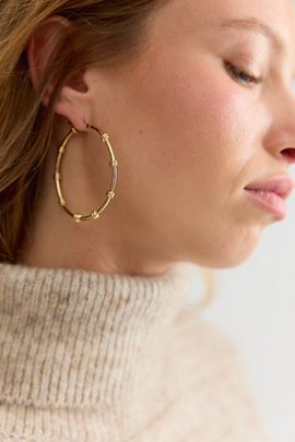 Free People Claire Gold Plated Hoops