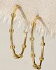 Free People Claire Gold Plated Hoops - 2