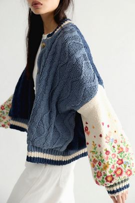 Free People Cloudburst Knit Cardi