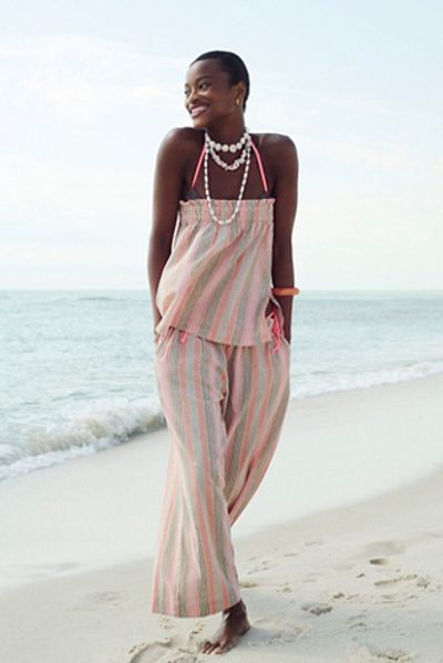 Free People Corfu Striped Cotton-Linen Set