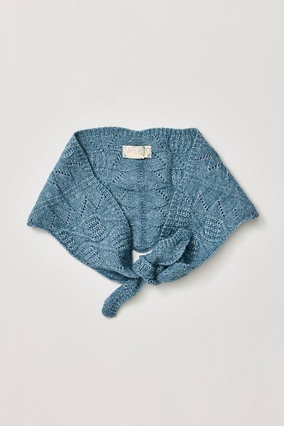 Free People Cozy Cable Triangle Scarf
