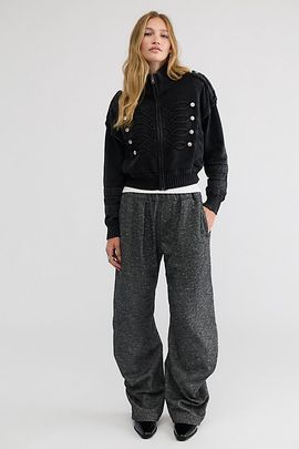 Free People Crowd Pleaser Twisted Wool Blend Pull-On Pants