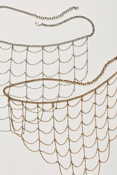 Free People Curtain Call Chain Skirt Belt