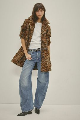 Free People Delancy Leopard Lady Coat