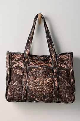 Free People Distorted Quilt Tote Bag