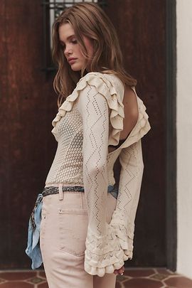 Free People Doily Pop Sweater Bodysuit