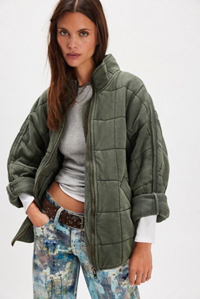 Free People Dolman Quilted Knit Jacket