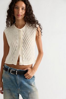 Free People Drop Stitch Cotton Vest