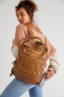 Free People East End Leather Backpack