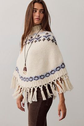 Free People Emma Printed Poncho