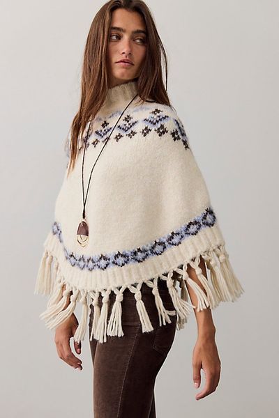 Free People Emma Printed Poncho