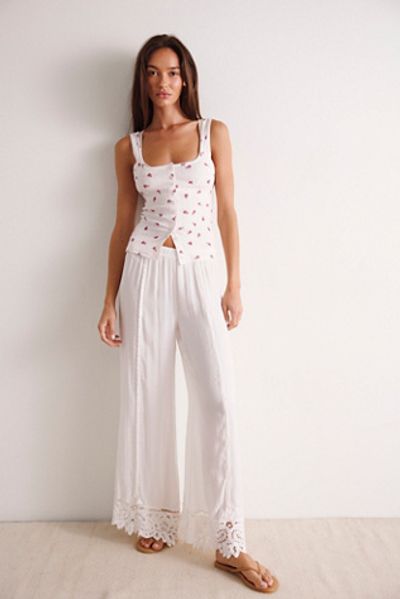 Free People End Game Pointelle Printed Tank