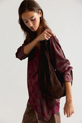 Free People Faith Half Moon Suede Bag