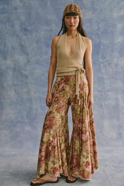 Free People Fallen Star Printed Wide-Leg Pants