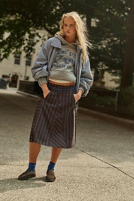 Free People Final Score Midi Skirt