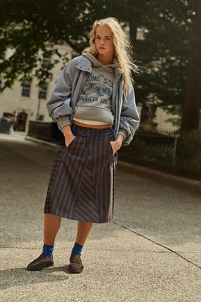 Free People Final Score Midi Skirt