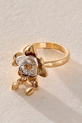 Free People Fiore Gold Plated Ring