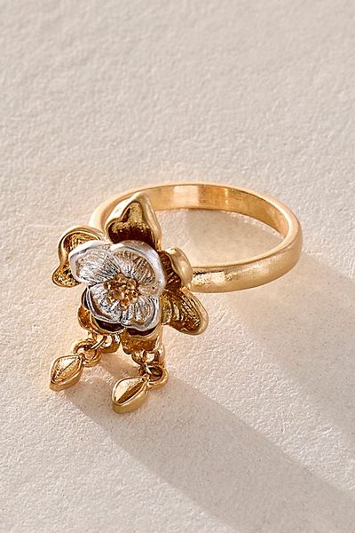 Free People Fiore Gold Plated Ring