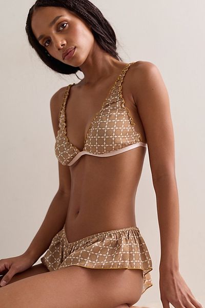 Free People First Love Satin Flutter Undies
