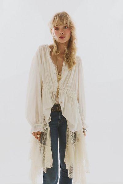 Free People FP One Suri Cotton Button Down Tunic