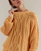 Free People Frankie Cable Knit Cotton Sweater - 5