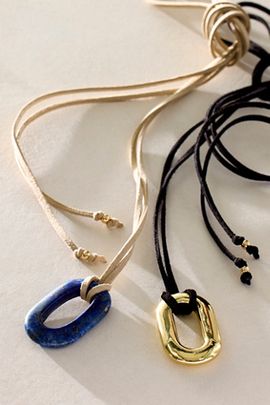 Free People Free-est x ALV Stone On Suede Necklace