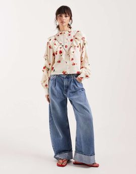 Free People Free People Alila wide leg jeans in beacon blue