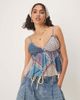 Free People Free People alix paisley print floaty cami top in ocean blue - 1