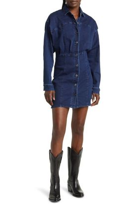 Free People Free People Amber Long Sleeve Denim Shirtdress