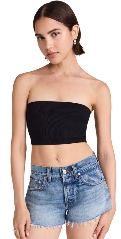 Free People Free People Amelia Bandeau Black M/L