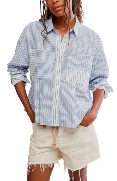 Free People Free People Annie Striped Babydoll Shirt