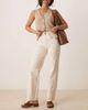 Free People Free People aster straight leg jeans in ecru-White - 1