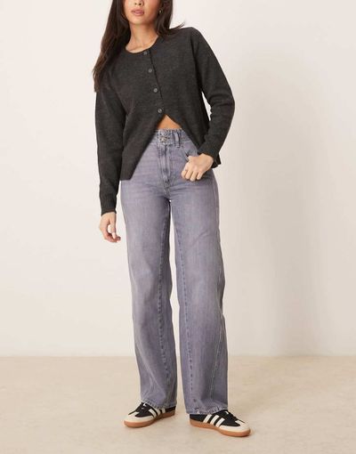 Free People Free People aster straight leg jeans in slate-Gray