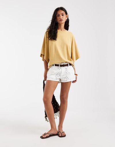Free People Free People Atlas dolman oversized top in fallen leaf-Neutral