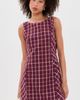 Free People Free People Atlas Plaid Mini Dress Cocoa Plum Com - 2