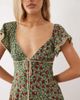 Free People Free People backroads flippy mini dress in green floral - 3