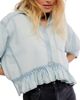 Free People Free People Bailey Ruffled Denim Shirt - 4