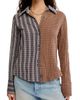 Free People Free People Benny Slim Plaid Cotton Shirt - 1