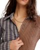 Free People Free People Benny Slim Plaid Cotton Shirt - 4