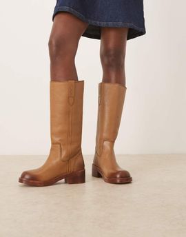 Free People Free People blaze leather pull-on boots in toast-Brown