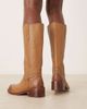 Free People Free People blaze leather pull-on boots in toast-Brown - 2